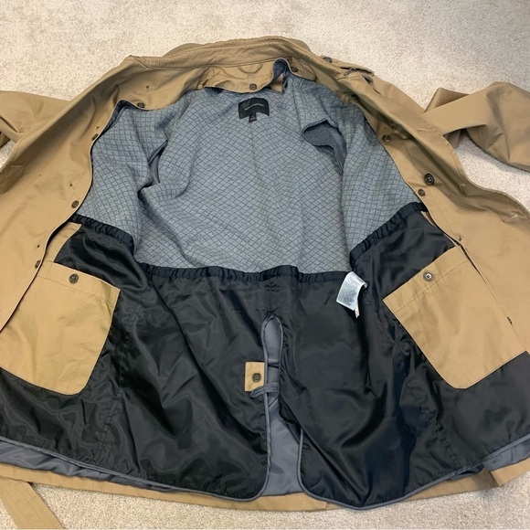 Banana Republic camel tan brown trench coat Sz L NWOT - Picture 9 of 13